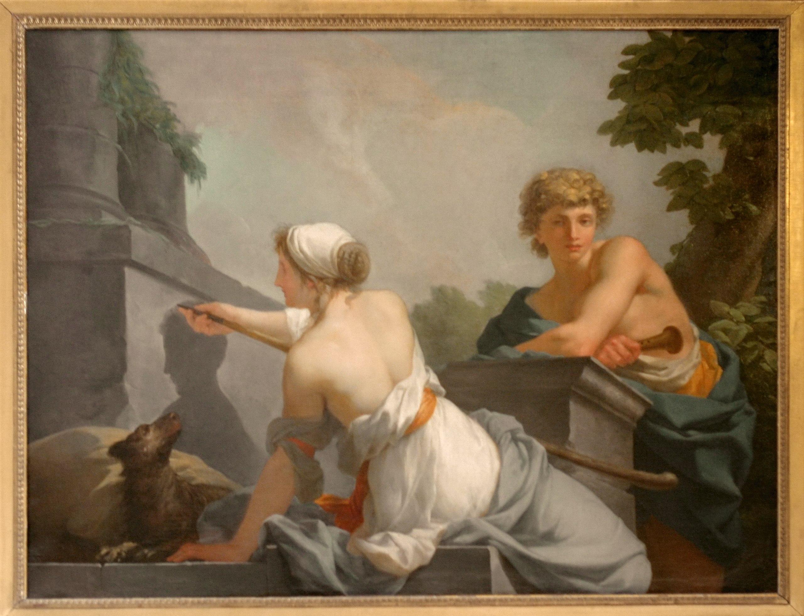 L'origine de la peinture par Jean-Baptiste Regnault